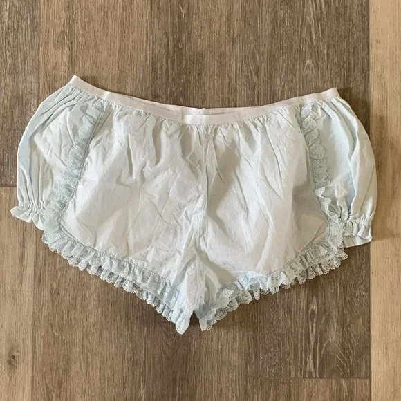 NWOT FREE PEOPLE Forget Me Not Shorties Bloomer Shorts Blue - Picture 3 of 7